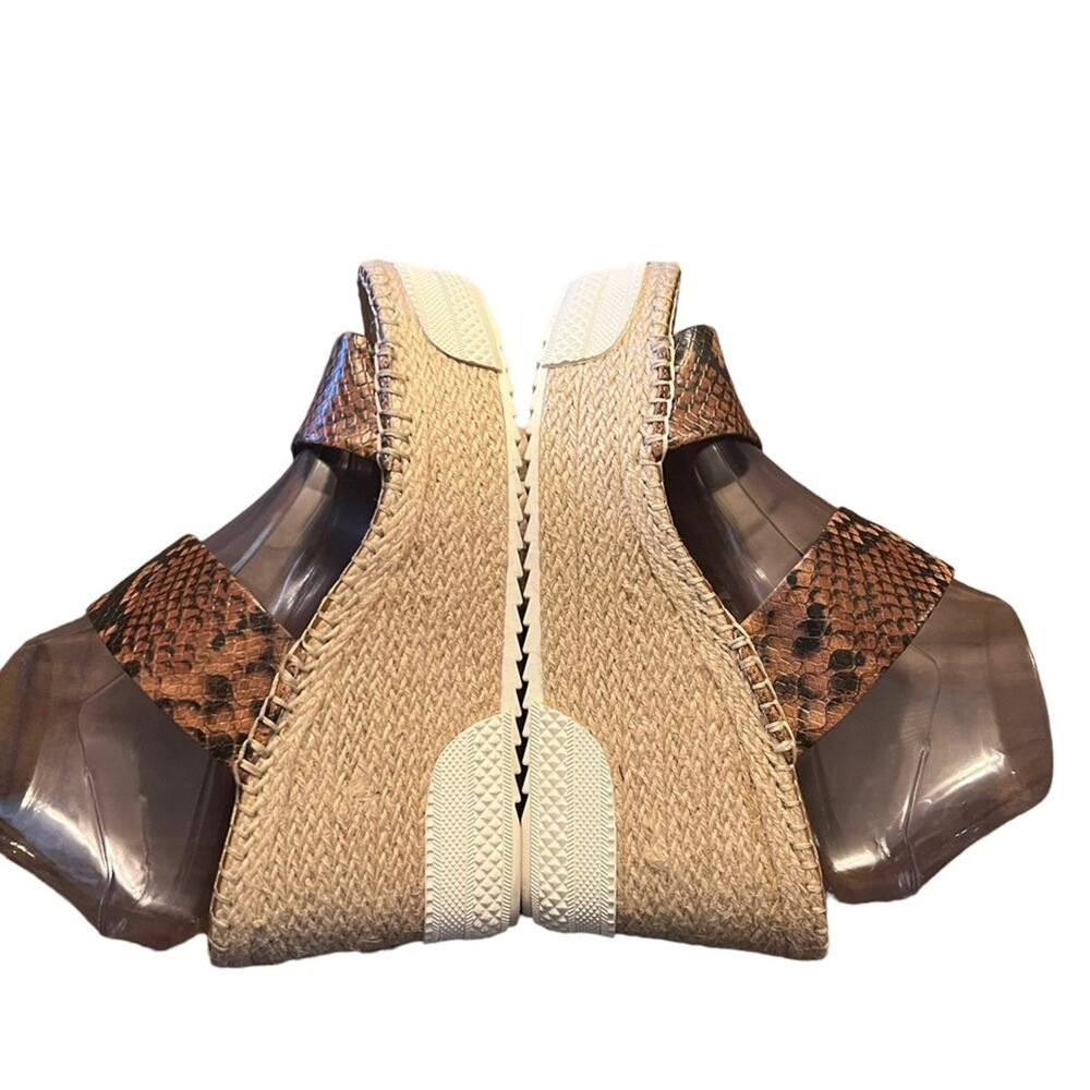 Franco Sarto Nora Espadrilles Brown Snake Print NEW Size 9 - Picture 8 of 10